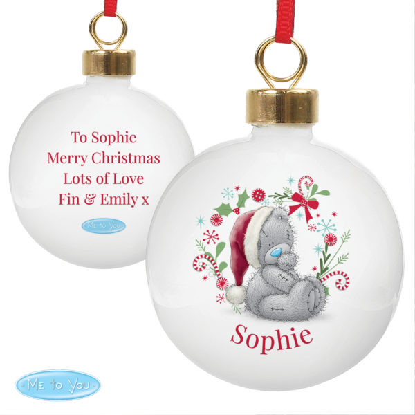 Personalised Me To You Christmas Bauble