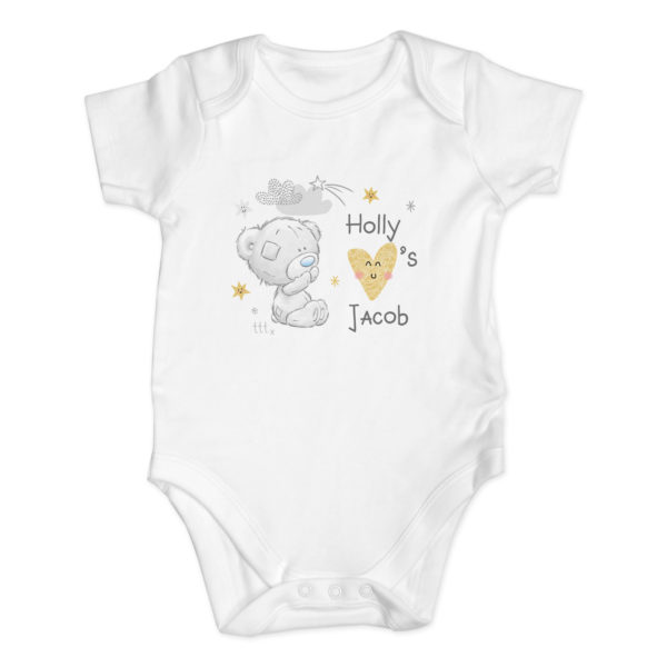 Personalised Tiny Tatty Teddy I Heart 0-3 Months Baby Vest