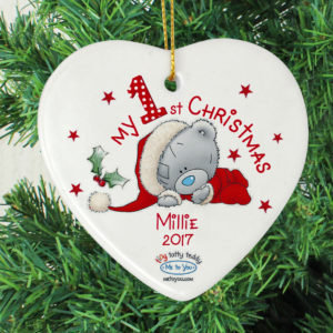 Me to You My 1st Christmas Ceramic Heart Decoration