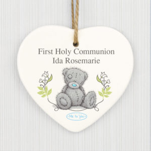 Me To You Religious Cross Ceramic Heart Decoration