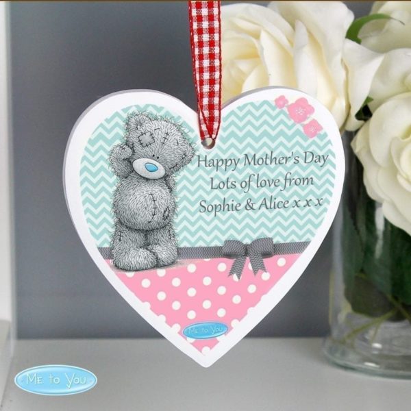 Me To You Pastel Belle Wooden Heart Decoration