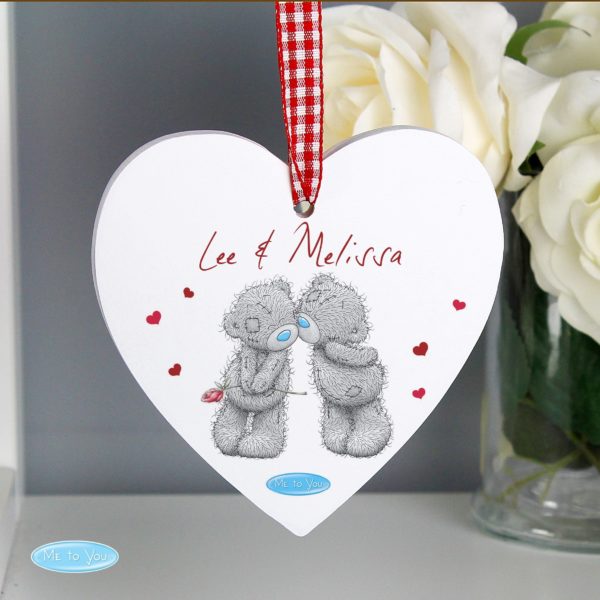 Me to You Couples Wooden Heart Decoration