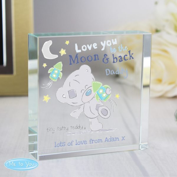 Tiny Tatty Teddy To the Moon & Back Large Crystal Token