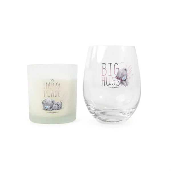 Me to You Candle and Stemless Wine Glass