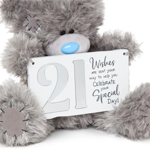 21st Birthday Me to You Tatty Teddy Soft Toy With Mirrored Plaque