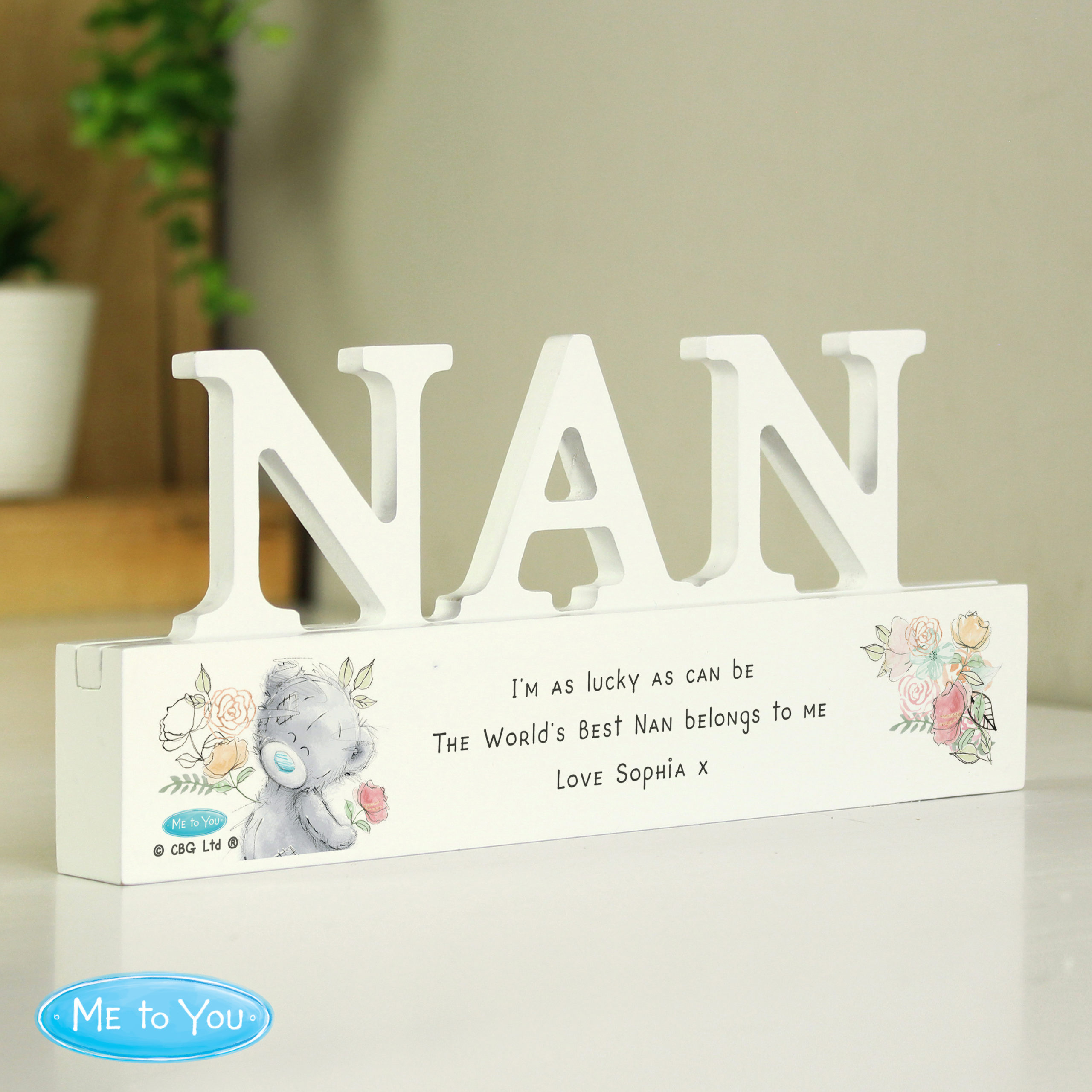 Personalised Me to You Bear Wooden Nan Ornament