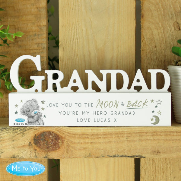 Personalised Me to You Bear Wooden Grandad Ornament