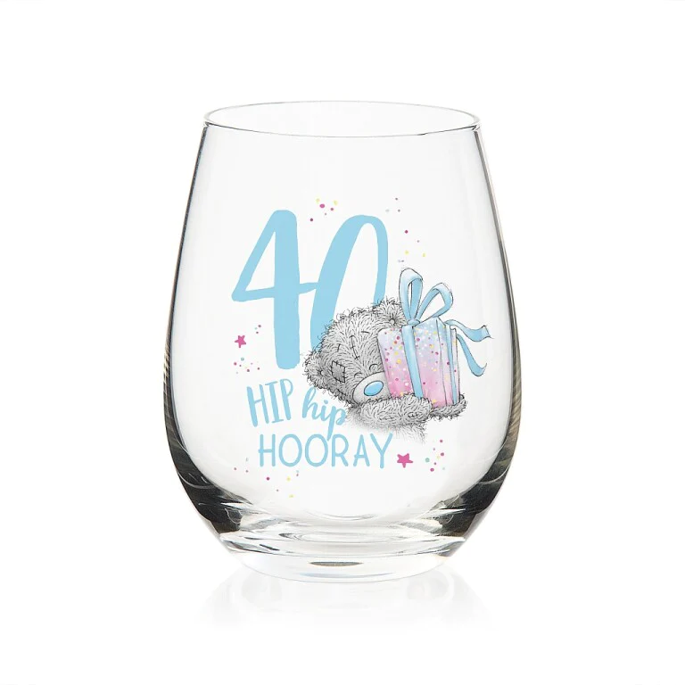 Me to You Stemless 40th Wine Glass